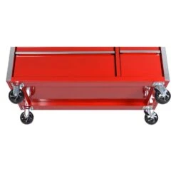 Husky Tool Storage 52 In. W X 25 In. D 10-Drawer Standard Duty Gloss Red Mobile Workbench Tool Chest -Husky Tools Shop gloss red with silver trim husky mobile workbenches h52mwc10red 1d 1000
