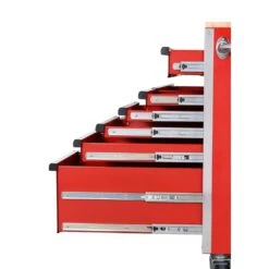 Husky Tool Storage 52 In. W X 25 In. D 10-Drawer Standard Duty Gloss Red Mobile Workbench Tool Chest -Husky Tools Shop gloss red with silver trim husky mobile workbenches h52mwc10red 44 1000