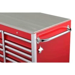 Husky 72 In. W X 24 In. D Heavy Duty 15-Drawer Mobile Workbench Cabinet With Stainless Steel Top In Gloss Red -Husky Tools Shop gloss red with silver trim husky mobile workbenches h72mwc15rdl 66 1000