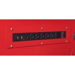 Husky 52 In. W X 24.5 In. D 9-Drawer Standard Duty Mobile Workbench Tool Chest With Solid Work Top And Pegboard In Gloss Red -Husky Tools Shop gloss red with silver trim husky mobile workbenches hotc5209b23m 44 1000