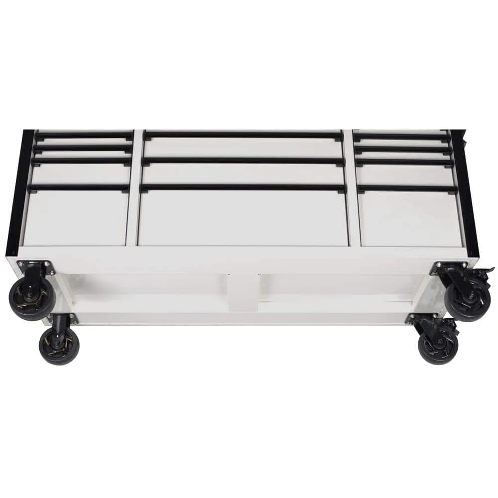 Husky Tool Storage 61 In. W X 23 In. D Heavy Duty White Mobile Workbench Tool Chest 8 Husky Tool Storage 61 In. W X 23 In. D Heavy Duty White Mobile Workbench Tool Chest - Image 6
