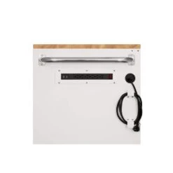 Husky 52 In. W X 24.5 In. D 9-Drawer Standard Duty Mobile Workbench Tool Chest With Solid Work Top And Pegboard In Gloss White -Husky Tools Shop gloss white with silver trim husky mobile workbenches hotc5209bj2m fa 1000