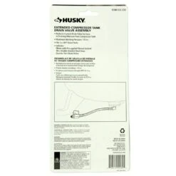 Husky Extended Tank Drain Valve Assembly -Husky Tools Shop husky air compressor parts 072 0023h 1f 1000