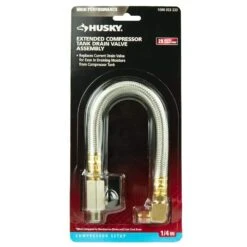 Husky Extended Tank Drain Valve Assembly -Husky Tools Shop husky air compressor parts 072 0023h 4f 1000