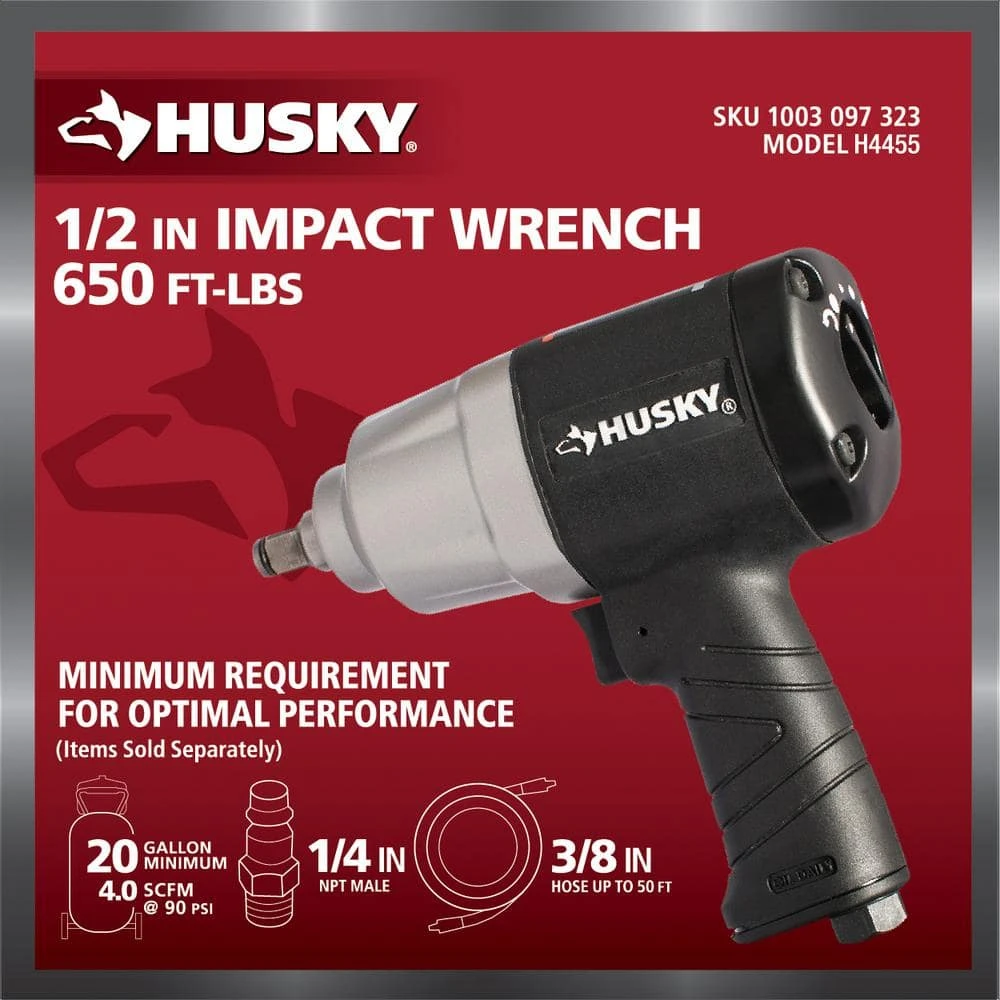 Husky 650 Ft./lbs. 1/2 In. Impact Wrench 8 Husky 650 Ft./lbs. 1/2 In. Impact Wrench - Image 6