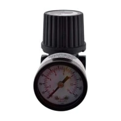 Husky 1/4 In. Black Air-Compressor Regulator With Gauge