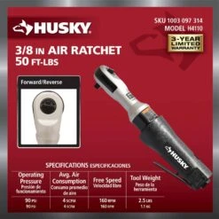 Husky 50 Ft./lbs. 3/8 In. Ratchet Wrench 12 Husky 50 Ft./lbs. 3/8 In. Ratchet Wrench -Husky Tools Shop husky air ratchet wrenches h4110 a0 1000