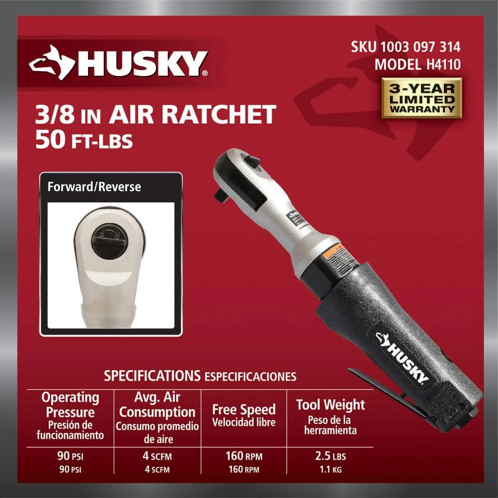 Husky 50 Ft./lbs. 3/8 In. Ratchet Wrench 6 Husky 50 Ft./lbs. 3/8 In. Ratchet Wrench - Image 4