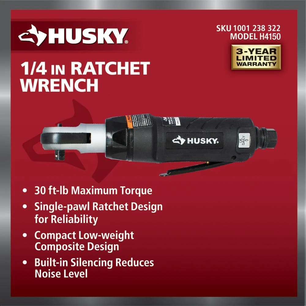 Husky 1/4 In. Ratchet Wrench 4 Husky 1/4 In. Ratchet Wrench - Image 2