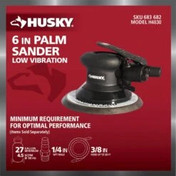 Husky 6 In. Low Vibration Palm Sander -Husky Tools Shop husky air sanders polishers h4830 c3 1000