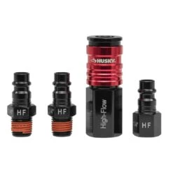 Husky High Flow Aluminum Coupler Plug Set -Husky Tools Shop husky air tool fittings hda22500 a0 1000