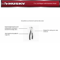 Husky 7 In. End Nipper With Hammer Head 13 Husky 7 In. End Nipper With Hammer Head -Husky Tools Shop husky all trades specialty pliers 90148 fa 1000
