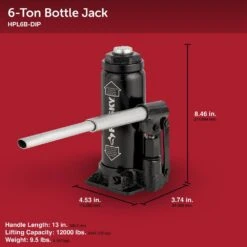 Husky 6-Ton Hydraulic Bottle Car Jack -Husky Tools Shop husky bottle jacks hpl6b 66 1000