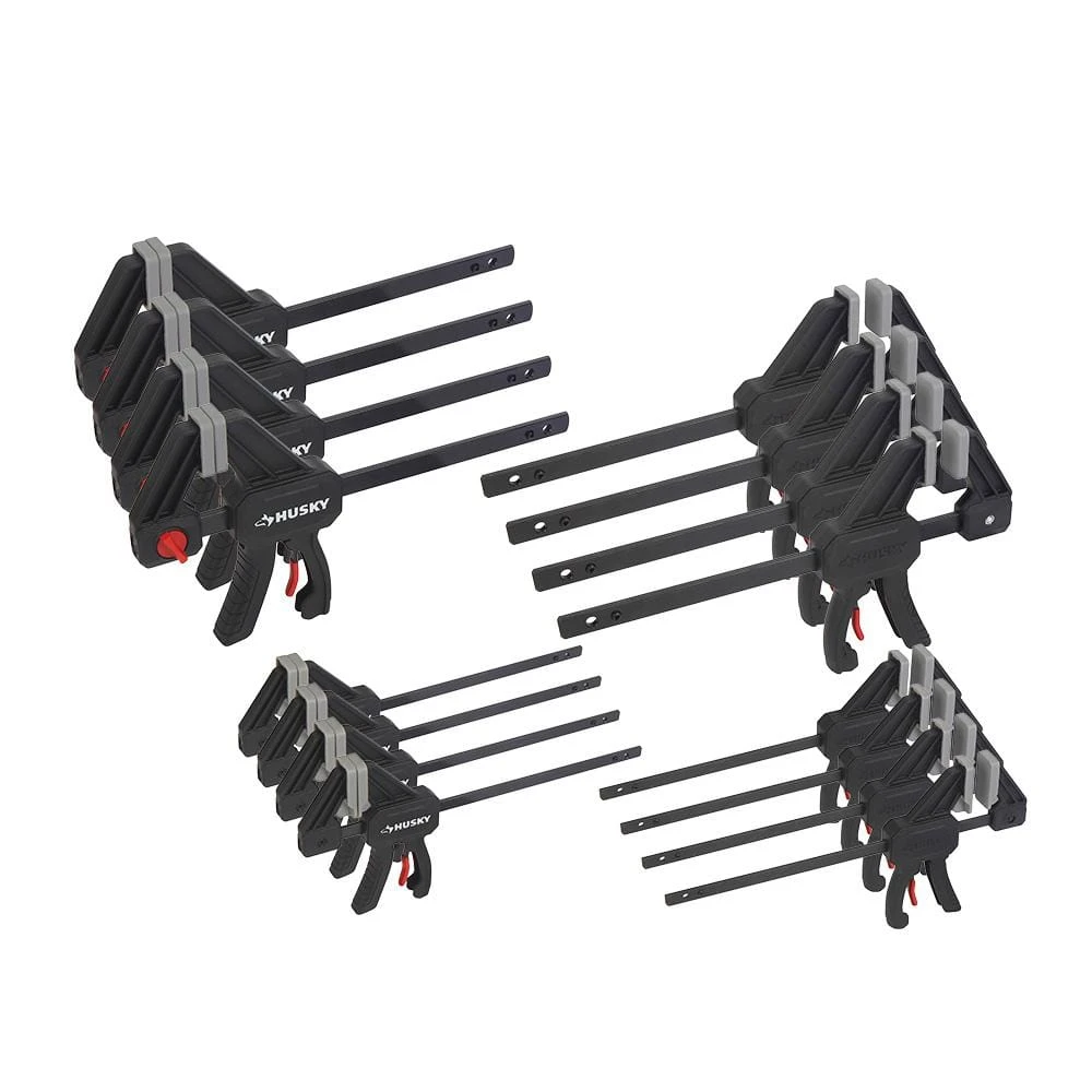 Husky 4-1/2 In. And 6 In. Trigger Clamps Set (16-Piece) 3 Husky 4-1/2 In. And 6 In. Trigger Clamps Set (16-Piece)
