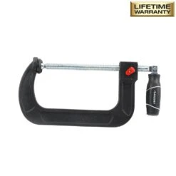 Husky 6 In. Quick Adjustable C-Clamp With Rubber Handle