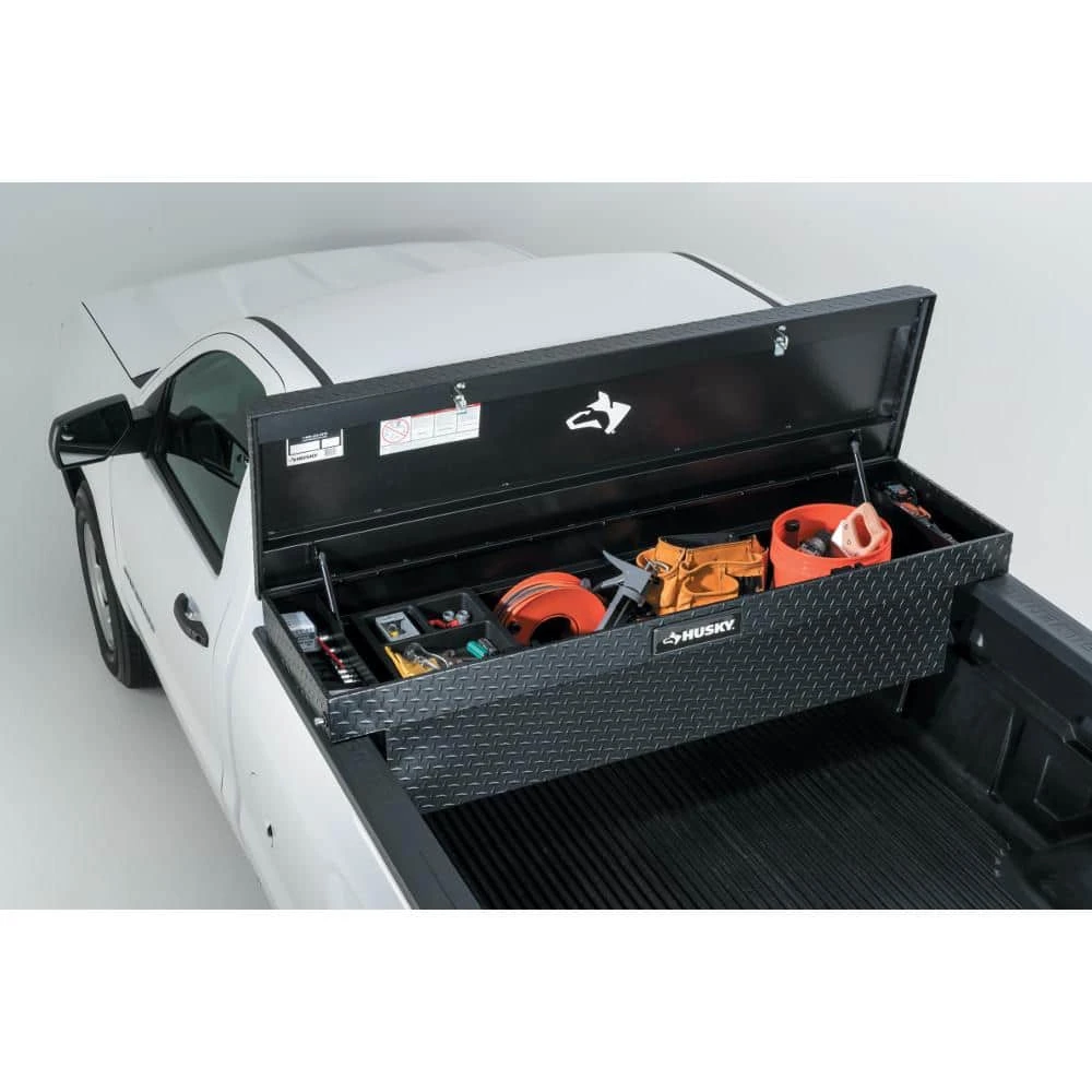 Husky 71.36 In. Matte Black Aluminum Full Size Crossbed Truck Tool Box 5 Husky 71.36 In. Matte Black Aluminum Full Size Crossbed Truck Tool Box - Image 3