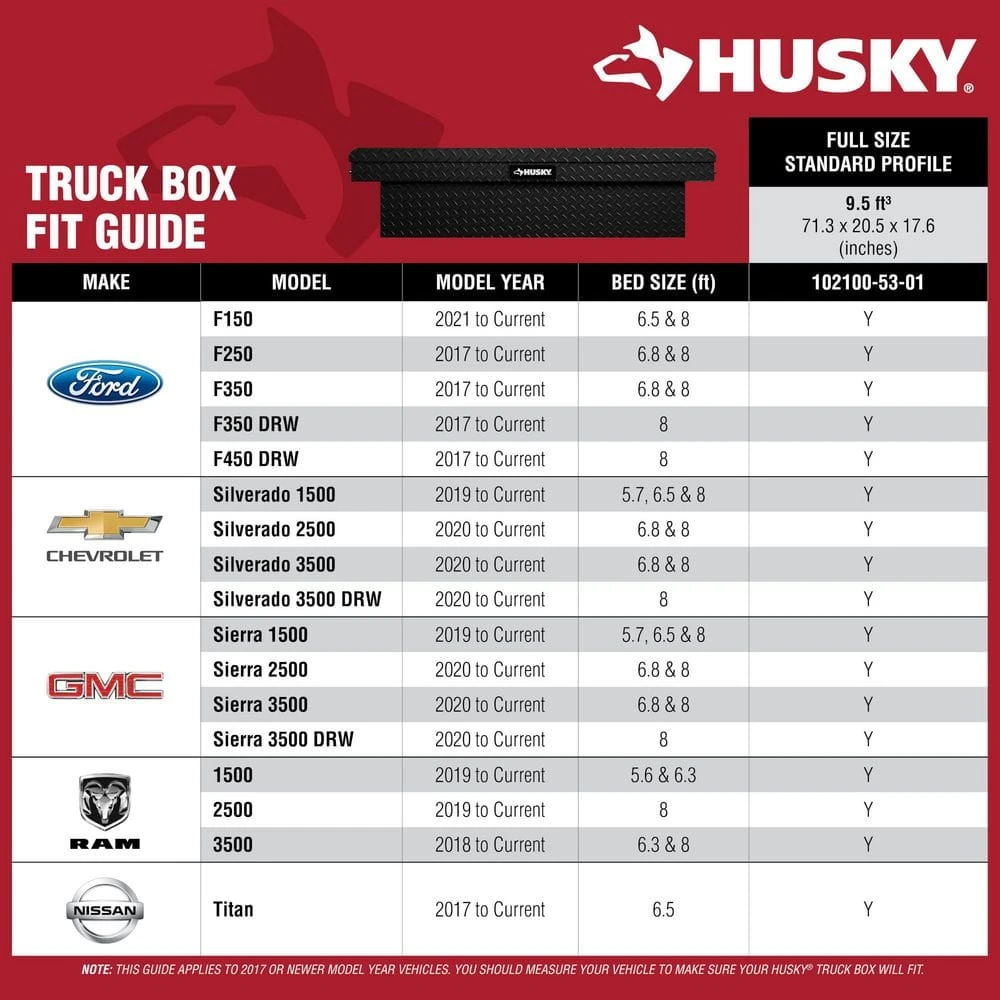 Husky 71.36 In. Matte Black Aluminum Full Size Crossbed Truck Tool Box 4 Husky 71.36 In. Matte Black Aluminum Full Size Crossbed Truck Tool Box - Image 2