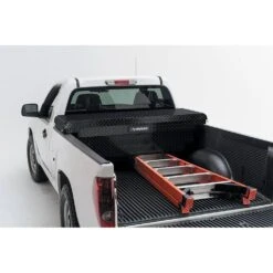 Husky 61.86 In. Matte Black Aluminum Low Profile Mid-Size Crossbed Truck Tool Box -Husky Tools Shop husky crossover truck tool boxes 102102 53 01 4f 1000