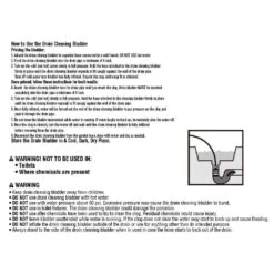 Husky Medium Drain Cleaning Bladder – Clears 1.5 In. To 3 In. Pipes With Garden Hose Water Pressure -Husky Tools Shop husky drain cleaning accessories 82 976 111 c3 1000