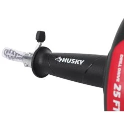 Husky 25 Ft. Power Drum Drain Snake Drill-Operated Auger For Sink, Tub And Shower Clogs -Husky Tools Shop husky drain snakes 410 185 0111 44 1000