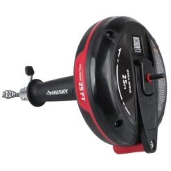 Husky 25 Ft. Power Drum Drain Snake Drill-Operated Auger For Sink, Tub And Shower Clogs -Husky Tools Shop husky drain snakes 410 185 0111 fa 1000
