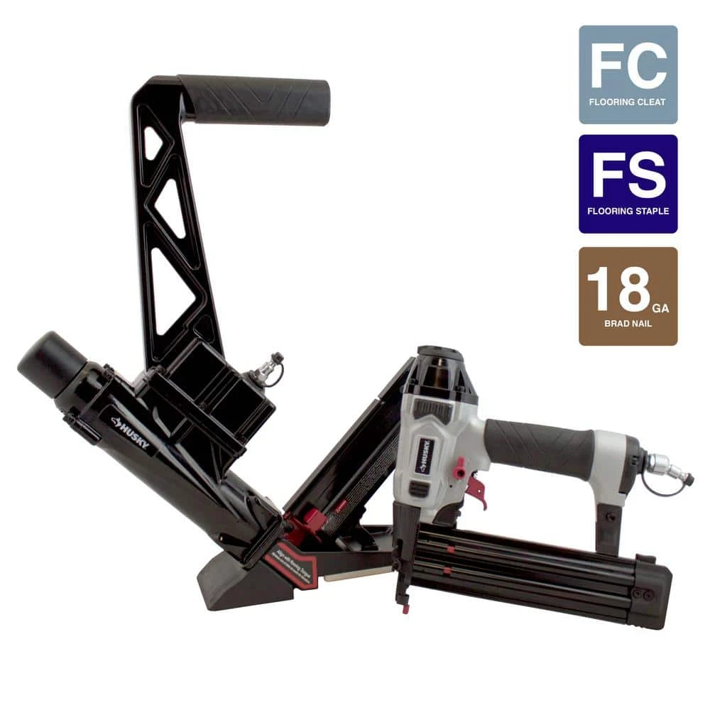 Husky Pneumatic 3-in-1 Flooring Nailer And Brad Nailer Combo Kit (2-Piece) 14 Husky Pneumatic 3-in-1 Flooring Nailer And Brad Nailer Combo Kit (2-Piece) - Image 12