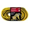 Husky Vividflex 50 Ft. 12/3 Heavy Duty Indoor/Outdoor Triple Tap Extension Cord With Lighted Ends, Yellow -Husky Tools Shop husky general purpose cords 26050hy 64 1000