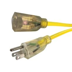 Husky 100 Ft. 14/3 Medium Duty Indoor/Outdoor Extension Cord With Lighted End, Yellow -Husky Tools Shop husky general purpose cords 73100hy a0 1000