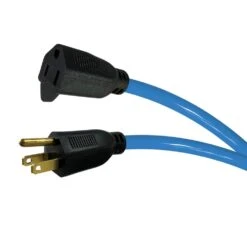 Husky 100 Ft. 16/3 Medium Duty Cold Weather Indoor/Outdoor Extension Cord, Blue -Husky Tools Shop husky general purpose cords 80100hy a0 1000