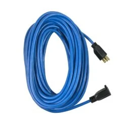 Husky 100 Ft. 14/3 Medium Duty Cold Weather Indoor/Outdoor Extension Cord, Blue -Husky Tools Shop husky general purpose cords 83100hy 40 1000