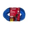 Husky 100 Ft. 12/3 Medium Duty Cold Weather Indoor/Outdoor Extension Cord, Blue