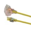Husky 50 Ft. 14/3 Medium Duty Indoor/Outdoor Extension Cord With Multiple Outlet Triple Tap Lighted End, Yellow -Husky Tools Shop husky general purpose cords sjtw143050tripl 64 1000