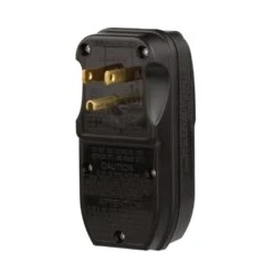 Husky 15 Amp Grounded GFCI Outlet Adapter, Black -Husky Tools Shop husky gfci plugs 04 00106 66 1000