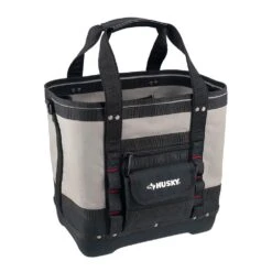 Husky 14 In. 5 Pocket Open Top Tote Tool Bag -Husky Tools Shop husky grey husky tool bags hd60089 th 66 1000