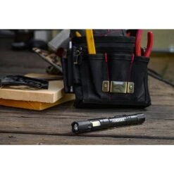 Husky 100 Lumen LED Aluminum Penlight With Side Flashlight, Impact And Water Resistant, High/Low With Batteries -Husky Tools Shop husky handheld flashlights hsk1pk100pen 4f 1000