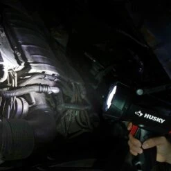 Husky 1500 Lumens Dual Power Rechargeable Handheld Spotlight -Husky Tools Shop husky handheld spotlights 90655 77 1000