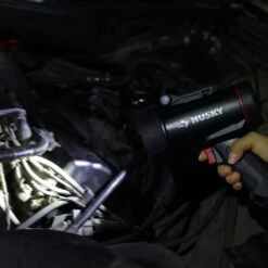 Husky 2500 Lumens Dual Power Floating Rechargeable Spotlight -Husky Tools Shop husky handheld spotlights 90711 31 1000