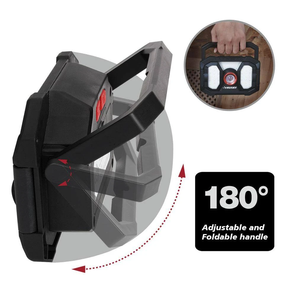 Husky 2000 Lumens LED Dual Panel Focusing Rechargeable Utility Light 11 Husky 2000 Lumens LED Dual Panel Focusing Rechargeable Utility Light - Image 9