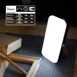 Husky 500 Lumens 3-in-1 Rechargeable Utility Light With 10000 MAh Power Bank -Husky Tools Shop husky handheld spotlights 91400 a0 1000