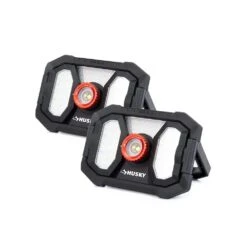 Husky 2000-Lumens LED Dual Panel Focusing Rechargeable Utility Light (2-Pack)