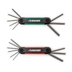Husky Folding Hex Key Set (9-Pieces SAE, 8-Pieces MM)