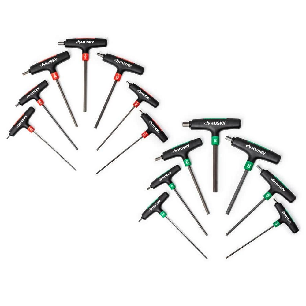 Husky 14-Piece T-Handle SAE & MM Hex Key Set 3 Husky 14-Piece T-Handle SAE & MM Hex Key Set