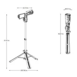 Husky 7000 Lumens Portable Corded LED Work Light With Tripod -Husky Tools Shop husky jobsite lighting 7901304012 66 1000