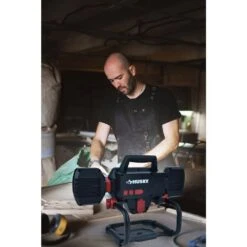 Husky 10,000 Lumen Three-Head Hybrid LED Work Light With Rechargeable Battery -Husky Tools Shop husky jobsite lighting 7903801012 fa 1000