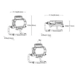 Husky 6,000 Lumen Hybrid LED Work Light With Rechargeable Battery -Husky Tools Shop husky jobsite lighting 7903802012 77 1000