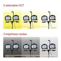 Husky 20,000 Lumen Two-Head Corded LED Work Light With Tripod -Husky Tools Shop husky jobsite lighting 7903805012 1f 1000