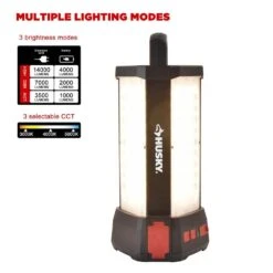 Husky 14,000 Lumen Area Utility Hybrid LED Work Light With Rechargeable Battery -Husky Tools Shop husky jobsite lighting 7904101012 4f 1000