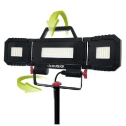 Husky 7000-Lumen Multi-Directional LED Tripod Work Light -Husky Tools Shop husky jobsite lighting de002 h 44 1000