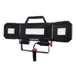 Husky 7000-Lumen Multi-Directional LED Tripod Work Light -Husky Tools Shop husky jobsite lighting de002 h c3 1000