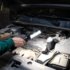 Husky 1800LM 120-Volt LED CORDED HANDHELD LIGHT -Husky Tools Shop husky jobsite lighting k40519 4f 1000